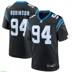 Men Carolina Panthers A'Shawn Robinson #94 Black 2025 F U S E Vapor Limited Stitched Football Jersey