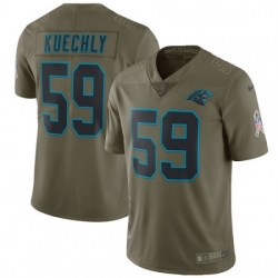 Mens Nike Carolina Panthers 59 Luke Kuechly Limited Olive 2017 Salute to Service NFL Jersey