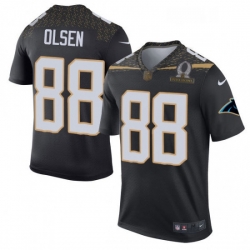 Mens Nike Carolina Panthers 88 Greg Olsen Elite Black Team Irvin 2016 Pro Bowl NFL Jersey