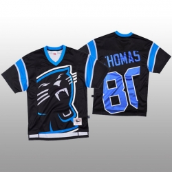 NFL Carolina Panthers 80 Ian Thomas Black Men Mitchell  26 Nell Big Face Fashion Limited NFL Jersey