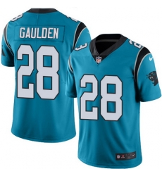 Nike Panthers #28 Rashaan Gaulden Blue Alternate Mens Stitched NFL Vapor Untouchable Limited Jersey