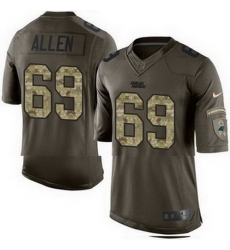 Nike Panthers #69 Jared Allen Green Mens Stitched NFL Limited Salute to Service Jersey