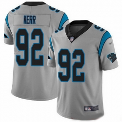 Nike Panthers 92 Zach Kerr Silver Men Stitched NFL Limited Inverted Legend Jersey