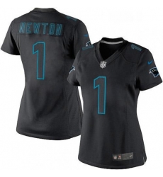 Womens Nike Carolina Panthers 1 Cam Newton Limited Black Impact NFL Jersey