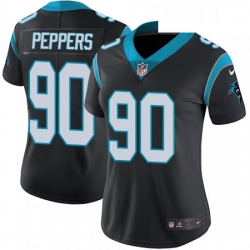 Womens Nike Carolina Panthers 90 Julius Peppers Black Team Color Vapor Untouchable Limited Player NFL Jersey