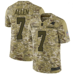 Youth Panthers 7 Kyle Allen Camo Stitched Football Limited 2018 Salute to Service Jersey