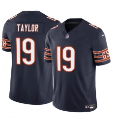 Men Chicago Bears 19 Tory Taylor Navy 2023 F U S E  Vapor Stitched Football Jersey