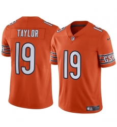 Men Chicago Bears 19 Tory Taylor Orange Vapor Stitched Football Jersey