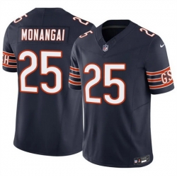 Men Chicago Bears 25 Kyle Monangai Navy 2025 F U S E  Vapor Untouchable Limited Stitched Football Jersey