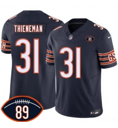 Men Chicago Bears  31 Dillon Thieneman Navy 2026 With Mike Ditka 89 Patch F U S E  Vapor Untouchable Limited Stitched Football Jersey