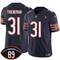 Men Chicago Bears  31 Dillon Thieneman Navy 2026 With Mike Ditka 89 Patch F U S E  Vapor Untouchable Limited Stitched Football Jersey