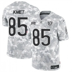 Men Chicago Bears 85 Cole Kmet 2024 F U S E Arctic Camo Salute To Service Limited Stitched Football Jersey