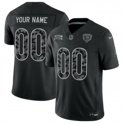Men Chicago Bears Active Player Custom Black F U S E  2026 Salute to Service Limited Stitched Football Jersey