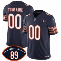 Men Chicago Bears Active Player Custom Navy 2026 With Mike Ditka 89 Patch F U S E  Vapor Untouchable Limited Stitched Football Jersey