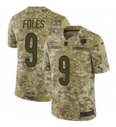 Nike Bears 9 Nick Foles Camo Men Stitched NFL Limited 2018 Salute To Service Jersey