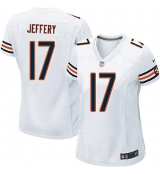 Nike NFL Chicago Bears #17 Alshon Jeffery White Women's Limited Road Jersey