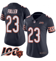 Women Chicago Bears 23 Kyle Fuller Navy Blue Team Color 100th Season Limited Football Jersey