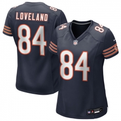 Women Chicago Bears  84 Colston Loveland Navy F U S E  Vapor Untouchable Limited Stitched Football Jersey