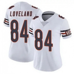 Women Chicago Bears  84 Colston Loveland White F U S E  Vapor Untouchable Limited Stitched Football Jersey