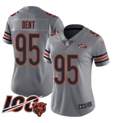 Women Chicago Bears 95 Richard Dent Limited Silver Inverted Legend 100th Season Football Jersey