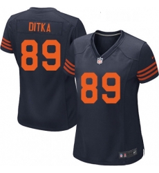 Womens Nike Chicago Bears 89 Mike Ditka Game Navy Blue Alternate NFL Jersey