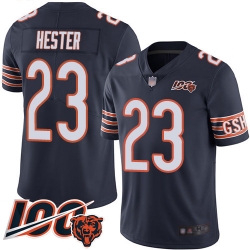 Youth Chicago Bears 23 Devin Hester Navy Blue Team Color 100th Season Limited Football Jersey