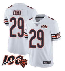 Youth Chicago Bears 29 Tarik Cohen White Vapor Untouchable Limited Player 100th Season Football Jersey