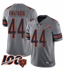 Youth Chicago Bears 44 Nick Kwiatkoski Limited Silver Inverted Legend 100th Season Football Jersey