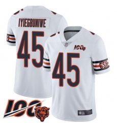 Youth Chicago Bears 45 Joel Iyiegbuniwe White Vapor Untouchable Limited Player 100th Season Football Jersey