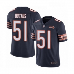 Youth Chicago Bears 51 Dick Butkus Navy Blue Team Color 100th Season Limited Football Jersey