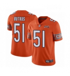 Youth Chicago Bears 51 Dick Butkus Orange Alternate 100th Season Limited Football Jersey