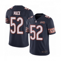 Youth Chicago Bears 52 Khalil Mack Navy Blue Team Color 100th Season Limited Football Jersey