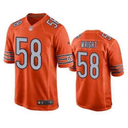 Youth Chicago Bears 58 Darnell Wright Orange 2023 Draft Stitched Football Game Jersey