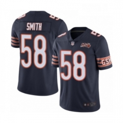 Youth Chicago Bears 58 Roquan Smith Navy Blue Team Color 100th Season Limited Football Jersey