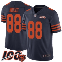 Youth Chicago Bears 88 Riley Ridley Limited Navy Blue Rush Vapor Untouchable 100th Season Football Jersey 