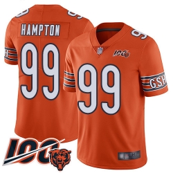 Youth Chicago Bears 99 Dan Hampton Orange Alternate 100th Season Limited Football Jersey