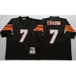 Bengals 7 Boomer Esiason Black Throwback Jersey