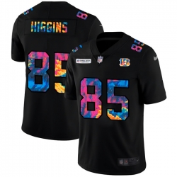 Cincinnati Bengals 85 Tee Higgins Men Nike Multi Color Black 2020 NFL Crucial Catch Vapor Untouchable Limited Jersey