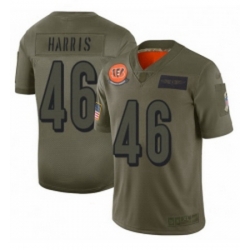 Men Cincinnati Bengals 46 Clark Harris Limited Camo 2019 Salute to Service Football Jersey