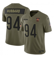 Men Cincinnati Bengals 94 Sam Hubbard Olive 2025 F U S E Salute to Service Limited Stitched Football Jersey Men Cincinnati Bengals 94 Sam Hubbard Olive 2025 F U S E Salute to Service Limited Stitched Football Jersey