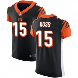 Mens Nike Cincinnati Bengals 15 John Ross Black Team Color Vapor Untouchable Elite Player NFL Jersey