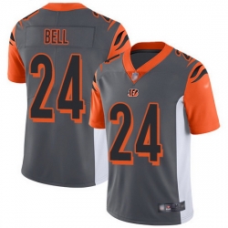 Nike Bengals 24 Vonn Bell Silver Men Stitched NFL Limited Inverted Legend Jersey