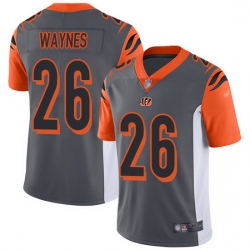 Nike Bengals 26 Trae Waynes Silver Men Stitched NFL Limited Inverted Legend Jersey