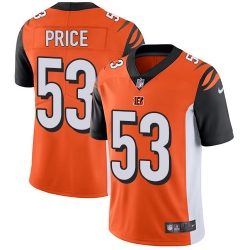 Nike Bengals #53 Billy Price Orange Alternate Mens Stitched NFL Vapor Untouchable Limited Jersey