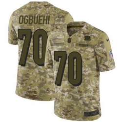 Nike Bengals #70 Cedric Ogbuehi Camo Mens Stitched NFL Limited 2018 Salute To Service Jersey