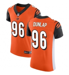 Nike Bengals #96 Carlos Dunlap Orange Alternate Mens Stitched NFL Vapor Untouchable Elite Jersey