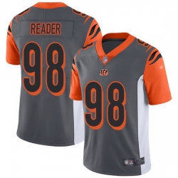 Nike Bengals 98 D J  Reader Silver Men Stitched NFL Limited Inverted Legend Jersey