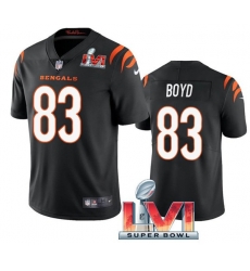 Nike Cincinati Bengals 83 Tyler Boyd Black 2022 Super Bowl LVI Vapor Limited Jersey