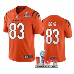 Nike Cincinati Bengals 83 Tyler Boyd Orange 2022 Super Bowl LVI Vapor Limited Jersey