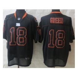 Nike Cincinnati Bengals 18 A.J. Green Black Elite Light Out NFL Jersey